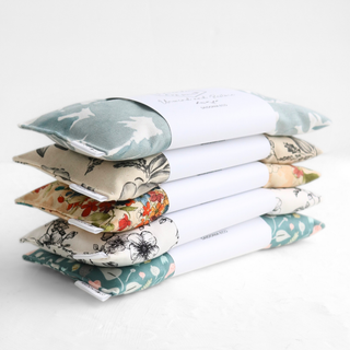 Shadow Leaf cotton lavender eye pillow detail