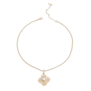 The Heirloom Bloom Pearl Pendant Necklace – Gold & Cream