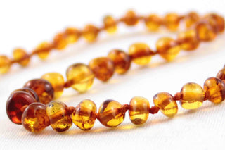 Healing Amber Caramel Baltic Amber Necklace - 13 Inch