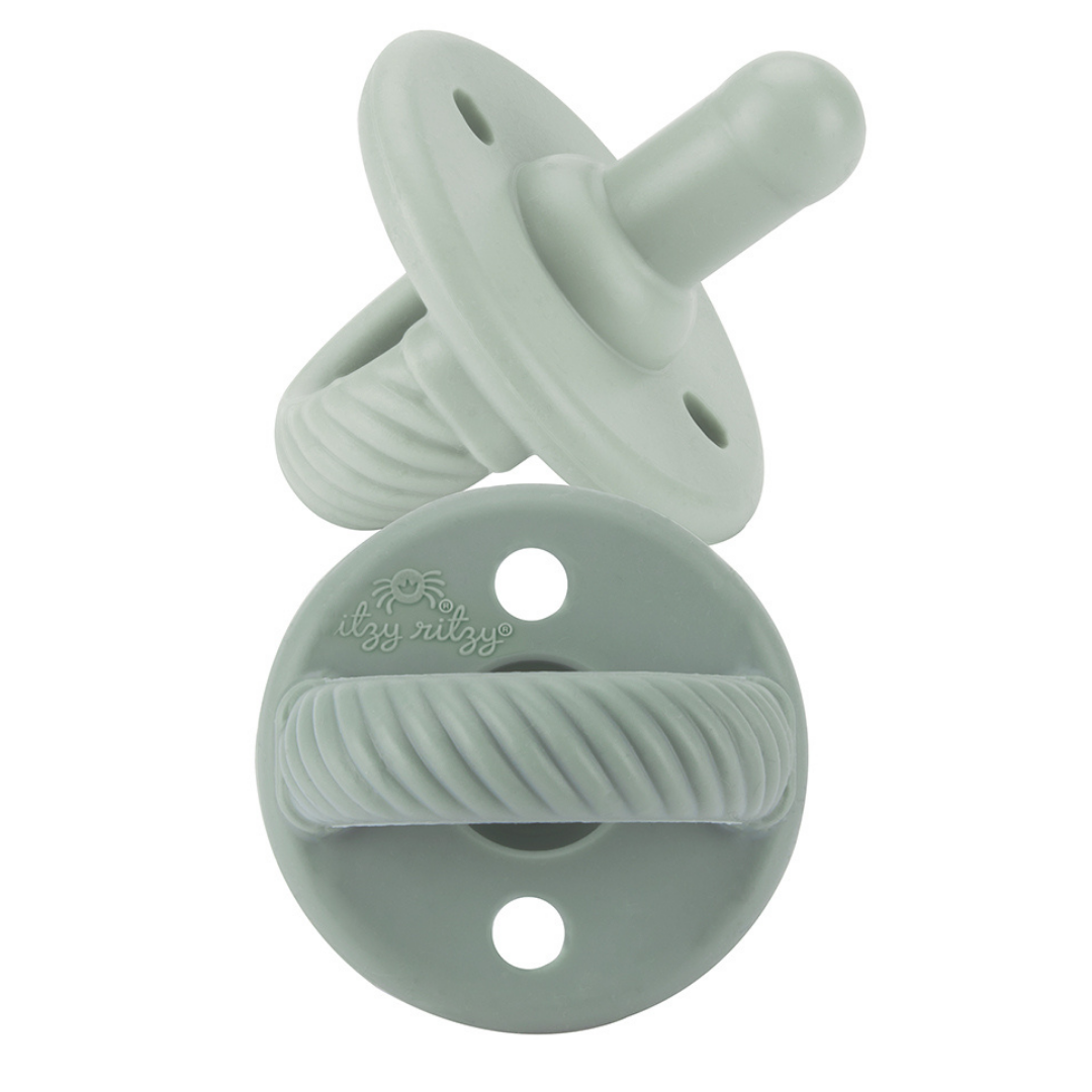 Itzy Ritzy Sweetie Soother™ Pacifier Sets (2-pack): Toast + Buttercream Braids