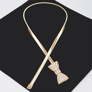 Sunday Brunch Pearl Bow Skinny Belt