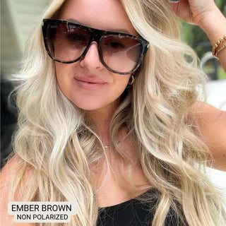 DAX Eyewear | Ember Oversized Square Sunglasses | Brown UV400
