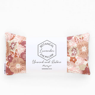 Lavender eye pillow in Mauve Garden floral print