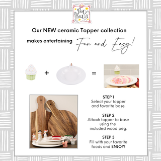 How interchangeable toppers attach to the platter peg