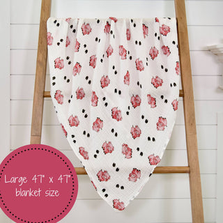 Oink Oink Pig Muslin Swaddle Blanket