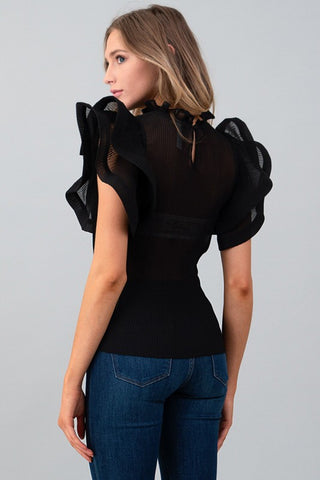 The Chic Pleated Blouse – Black, Champagne & Kelly Green