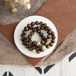 Fall Glow Chunky Beaded Bracelet Set – Set of 3