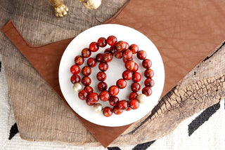 Fall Glow Chunky Beaded Bracelet Set – Set of 3