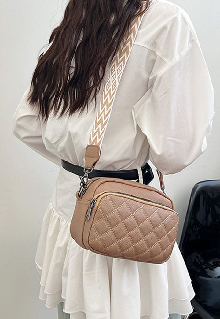 City-Chic Quilted Crossbody — “Grab-& Go” Luxe with Statement Strap
