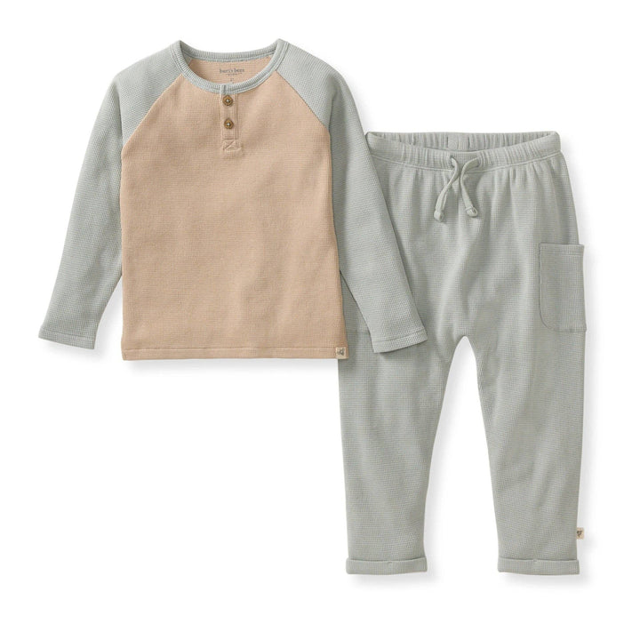 Burt's Bees Baby - Organic Thermal Boy Tee & Pants Set