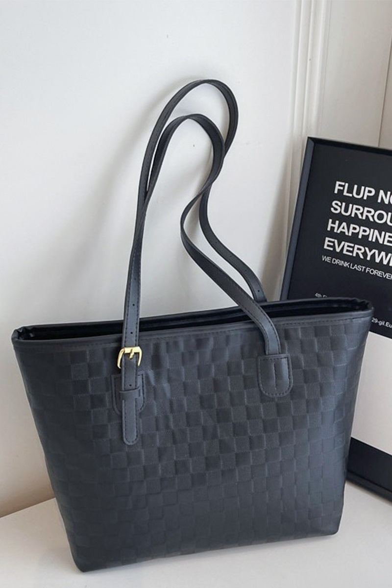 PowerMove Check Quilted Tote — Workday to Weekend in One Sleek Carryall 👜✨