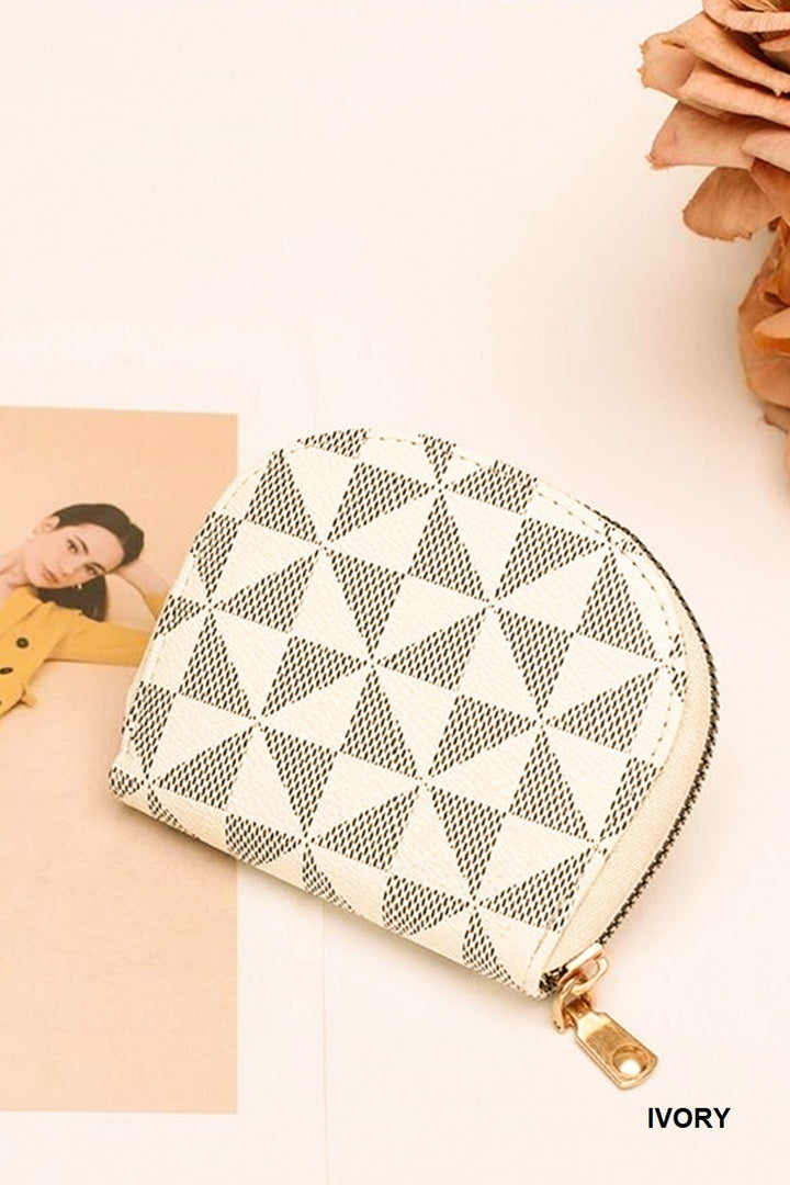 Tri-Pattern Zip Card Keeper — Mini Card Wallet, Major Wow!