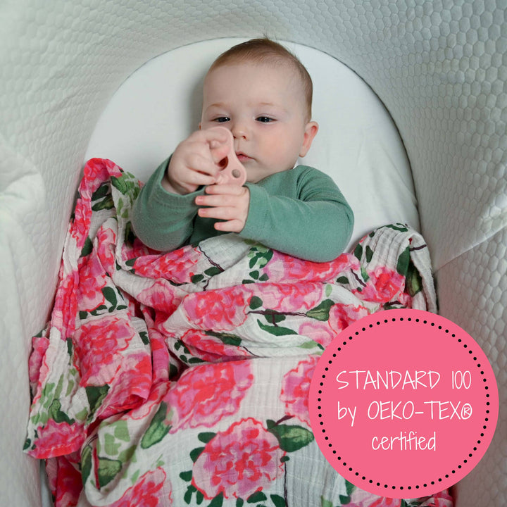 Live Life in Full Bloom Muslin Swaddle Baby Blanket
