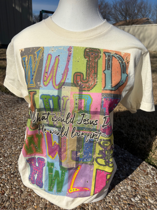 WWJD Crystal Graphic Tee