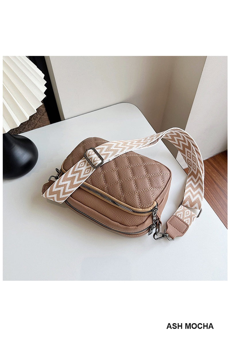 City-Chic Quilted Crossbody — “Grab-& Go” Luxe with Statement Strap
