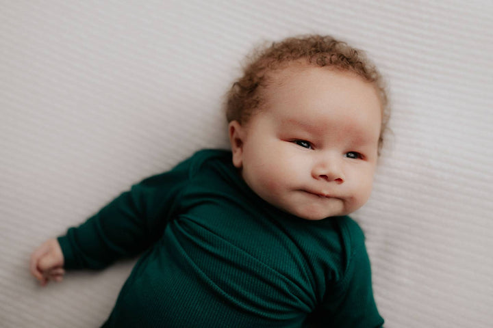 Bamboo - Ribbed Forest Green Ribbed Knotted Gown