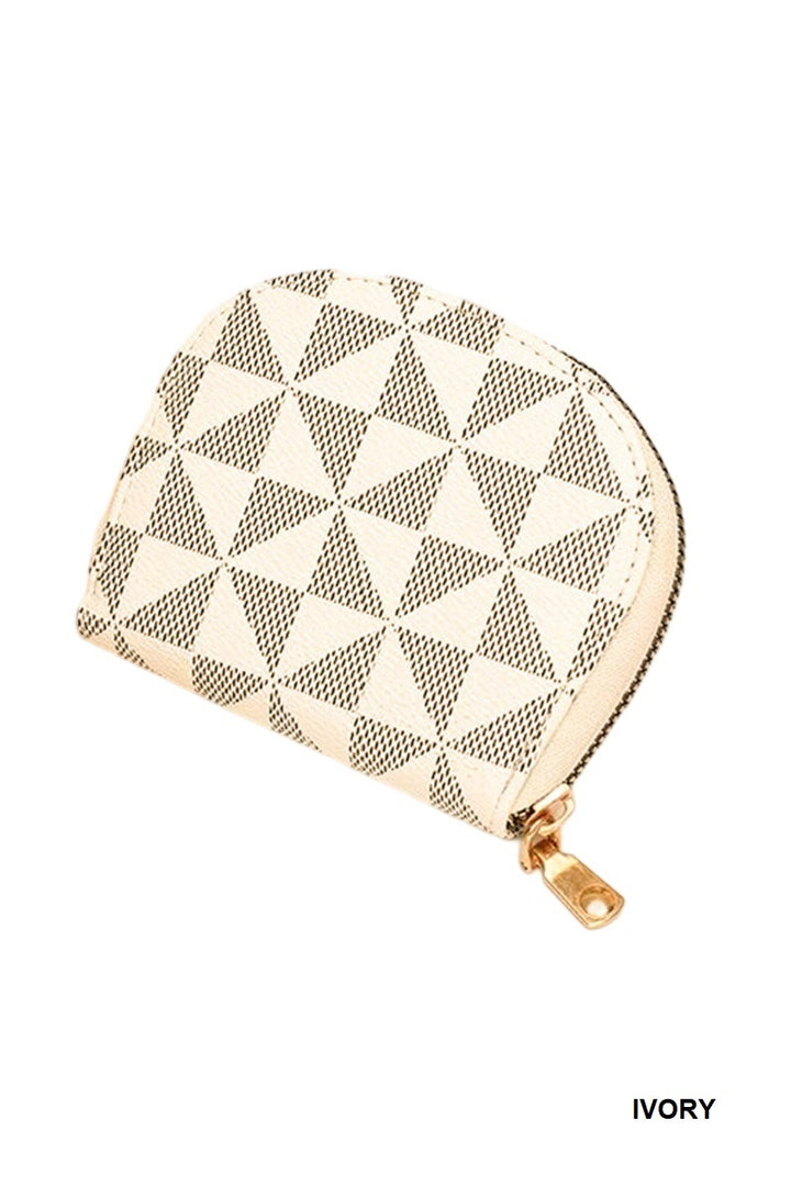 Tri-Pattern Zip Card Keeper — Mini Card Wallet, Major Wow!