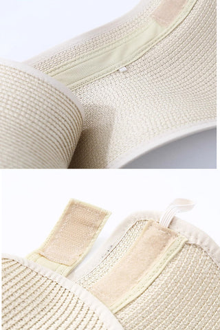 Women's Adjustable Wide-Brim Straw-Style Sun Hat