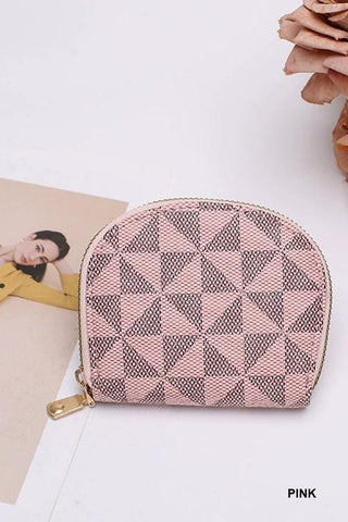 Tri-Pattern Zip Card Keeper — Mini Card Wallet, Major Wow!