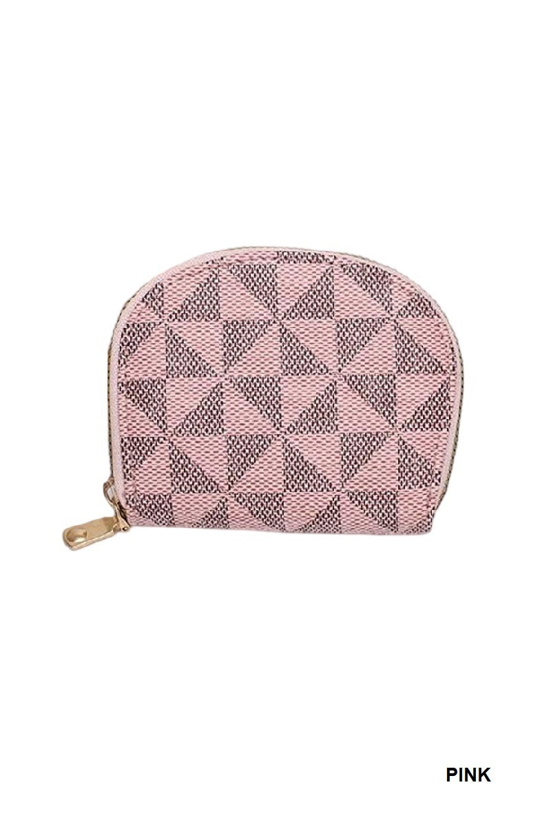 Tri-Pattern Zip Card Keeper — Mini Card Wallet, Major Wow!