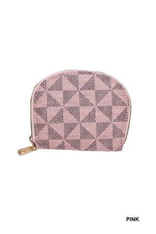 Tri-Pattern Zip Card Keeper — Mini Card Wallet, Major Wow!