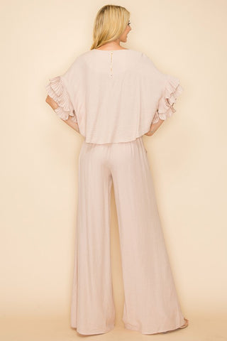 The Effortless Linen Set – Black & Champagne