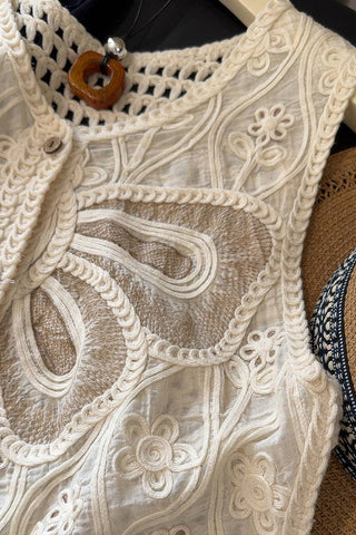 Boho-Chic Butterfly Lace Crochet Vest | Limited Boutique Edition