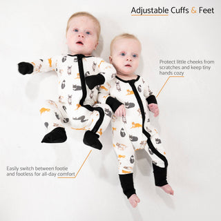 LollyBanks Here Kitty Kitty Bamboo Baby Pajamas