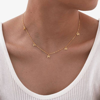 Hey Beautiful – 18K Gold Plated Tarnish-Resistant Bow Necklace