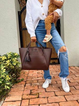 Itzy Ritzy Boss Tote Diaper Bag - Espresso