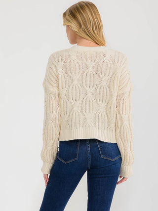 🧥 New In by Very J "Daisy Chain" Crochet Flower Knit Cardigan