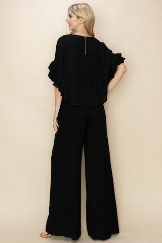 The Effortless Linen Set – Black & Champagne
