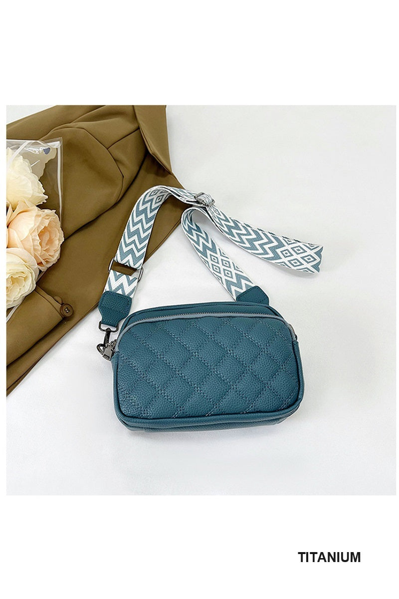 City-Chic Quilted Crossbody — “Grab-& Go” Luxe with Statement Strap
