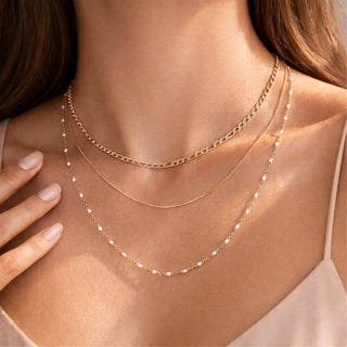 Hey Beautiful 18K Gold Plated Tarnish-Resistant Layered Chain Necklace