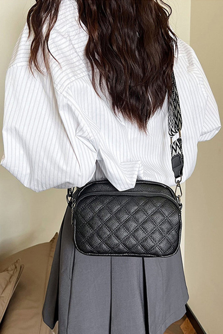 City-Chic Quilted Crossbody — “Grab-& Go” Luxe with Statement Strap