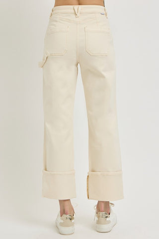 The Curve Wide Straight Jean – Ivory (RISEN Plus)