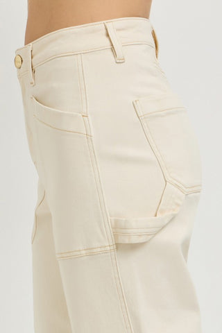 The Curve Wide Straight Jean – Ivory (RISEN Plus)