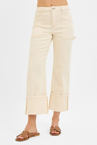 The Curve Wide Straight Jean – Ivory (RISEN Plus)