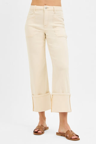 The Curve Wide Straight Jean – Ivory (RISEN Plus)