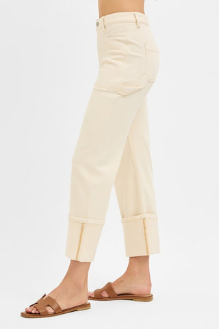 The Curve Wide Straight Jean – Ivory (RISEN Plus)