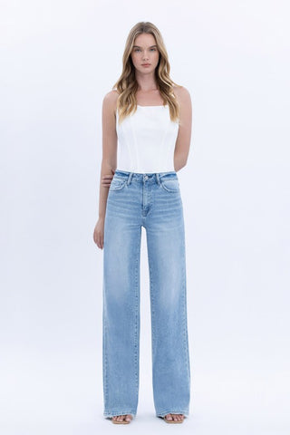 The Everyday Wide Leg Jean – Light Wash (Flying Monkey)