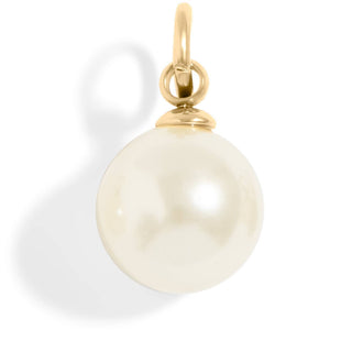 Hey Beautiful 8mm Pearl Charm – Gold Accent
