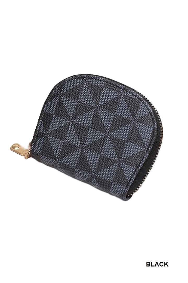 Tri-Pattern Zip Card Keeper — Mini Card Wallet, Major Wow!