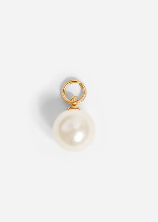 Hey Beautiful 8mm Pearl Charm – Gold Accent