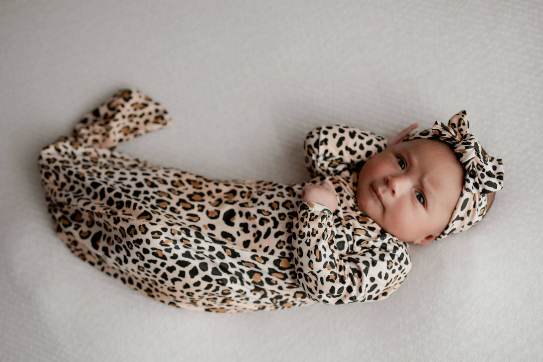 Bamboo - Leopard Print Knotted Gown