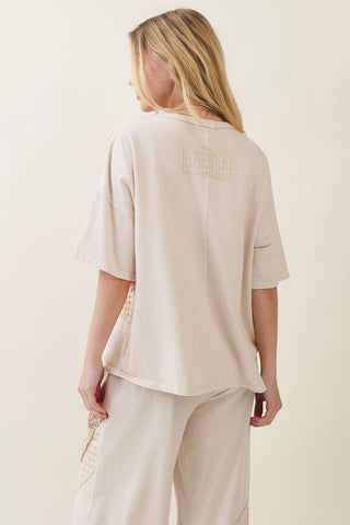 Faded Romance Collage Print Top – Cream (Top Only)