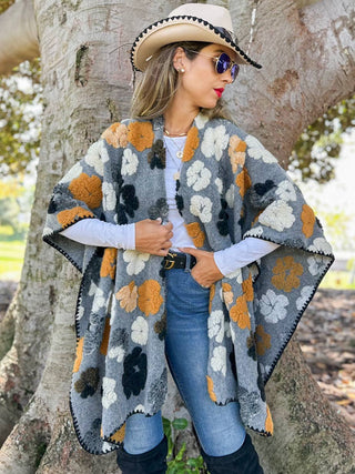 Wildflower Textured Open Front Ruana