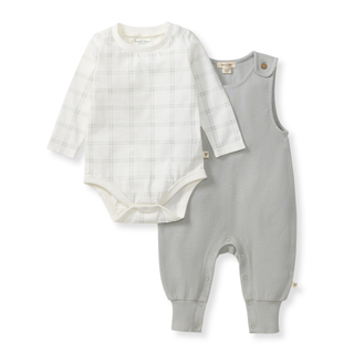 Burt's Bees Baby Plaid Organic Jumpsuit & Bodysuit Set