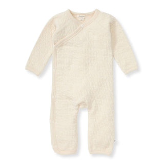 Burt's Bees Baby Quilted Bee Wrap-Front Jumpsuit - Oat