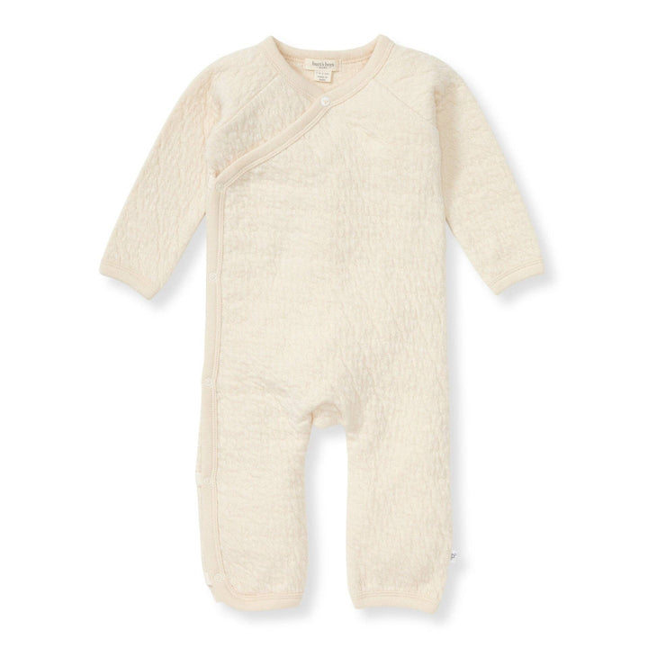 Burt's Bees Baby - Organic Cotton Quilted Bee Wrap-Front Baby Jumpsuit - Oat